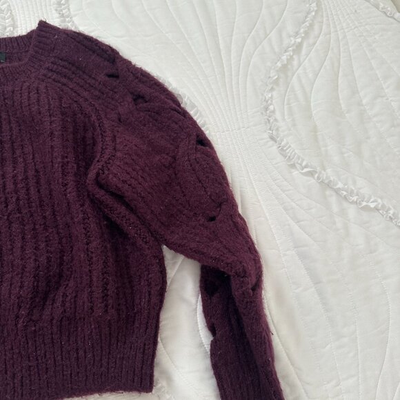 EXPRESS Open Cable Raglan Sleeve Sweater - Picture 4 of 9